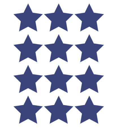 Vinilo estrellas azules 12u